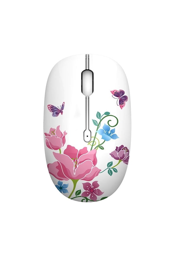 Computer Mouse Wireless for Gaming Ergonomic Tiger Cat M 101 Laptop of Fice Cute Girl Cartoon Bl Uetooth Dualing Mode Wireless Mo Use(White)
