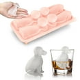 GARENAS Cute Ice Cube Mould Dog Shapes Ice Cube Tray Silicone Ice Mould
