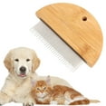 GARENAS Dog Wood Comb for Remove Flea and Knots with Stainless Steel