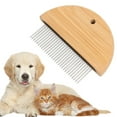 GARENAS Dog Wood Comb for Remove Flea and Knots with Stainless Steel