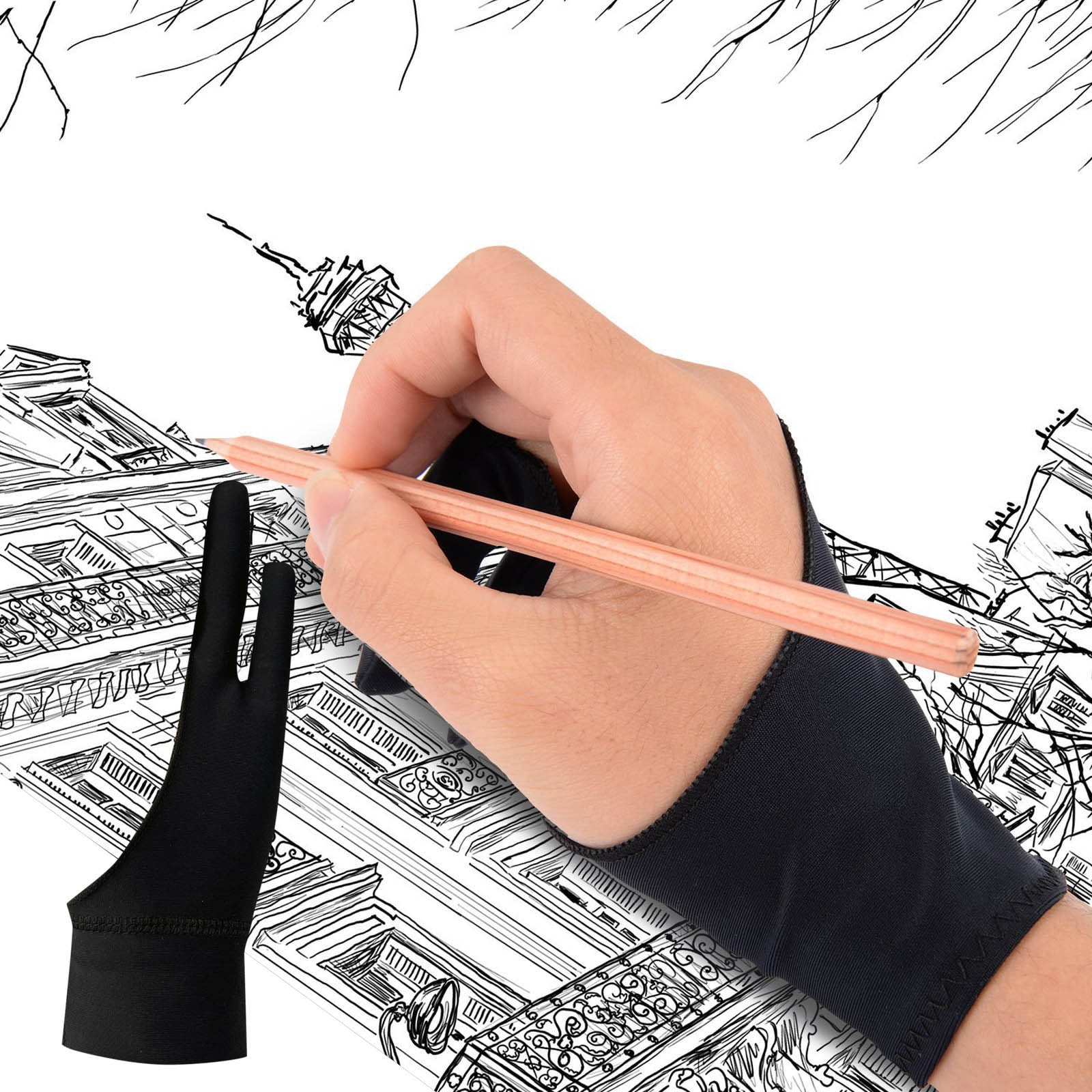 GARENAS Drawing Tablet Artist Gloves Suitable for Tablets Wrist for