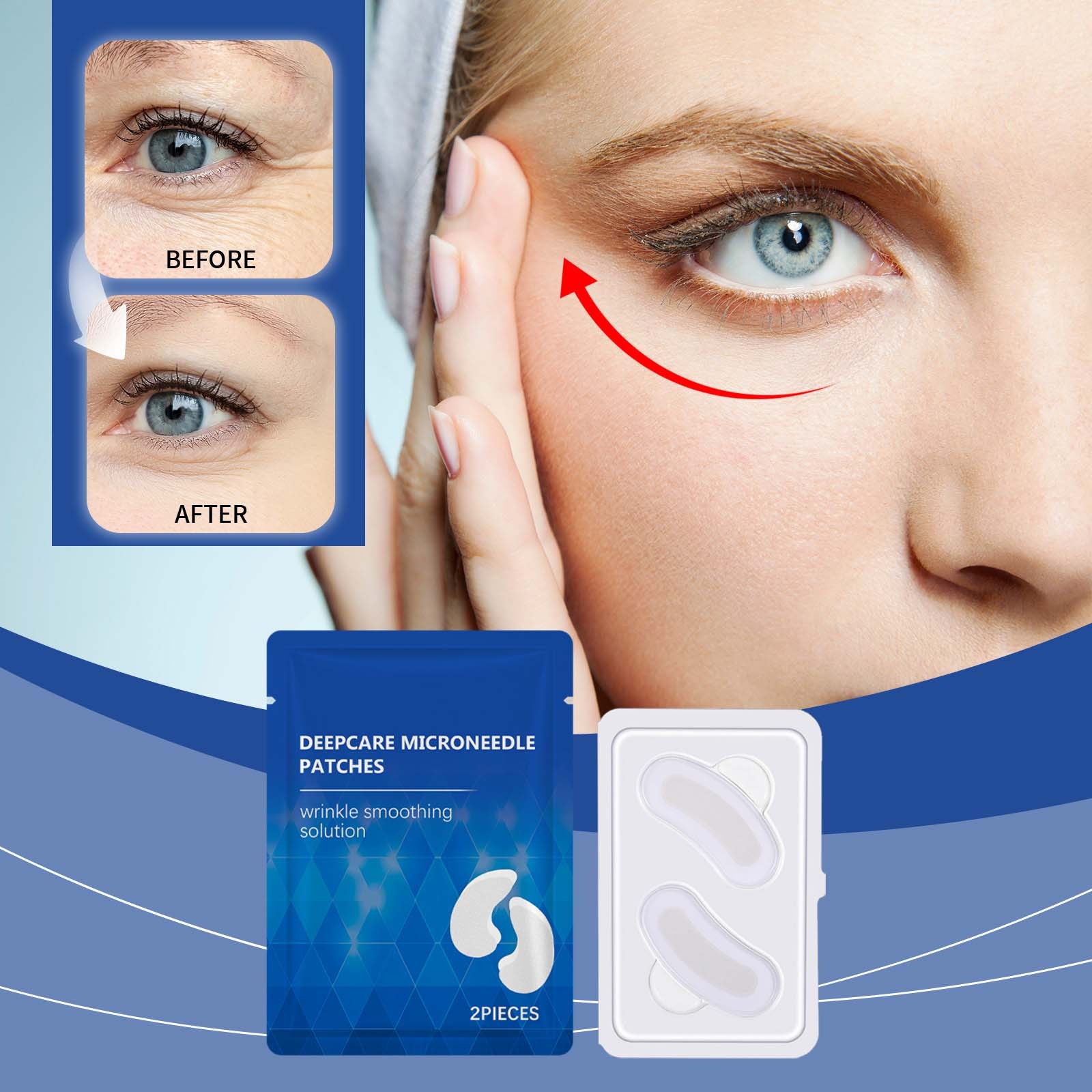 GARENAS Eye Micro Needle Patch Bag Contains Micro Needles to Fade Eye