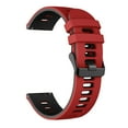 thumbnail image 1 of GARENAS Flat End Two Tone Silicone Watch Strap 22mm Width Stylish & Durable Fits Most, 1 of 6