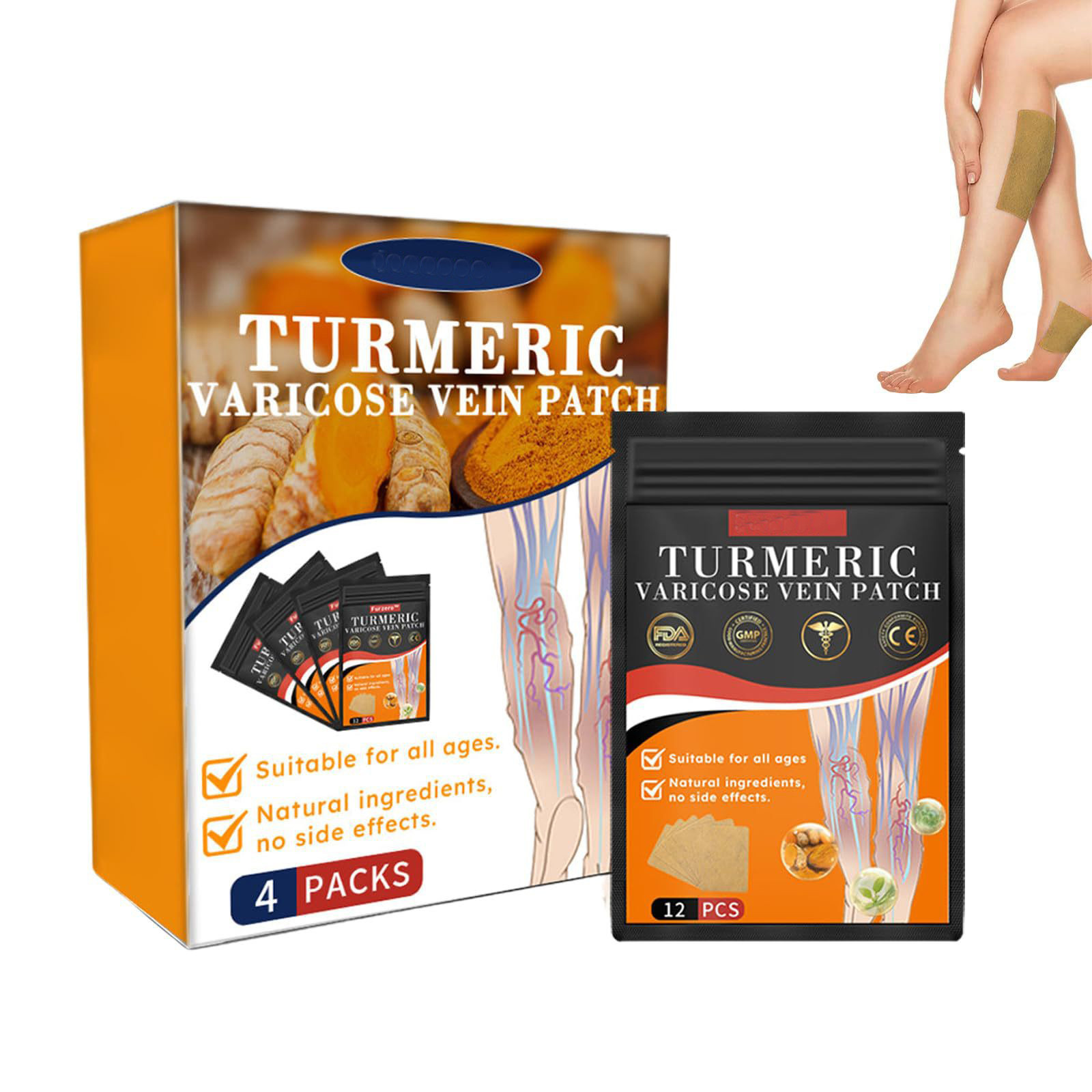 GARENAS Furzero Varicose Vein Patch Varicose Veins in Legs And(Coffee