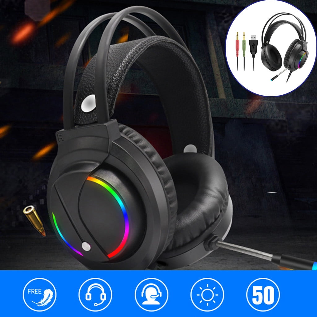 GARENAS Gaming Headset 3.5mm OverEar Stereo Gaming Headphone