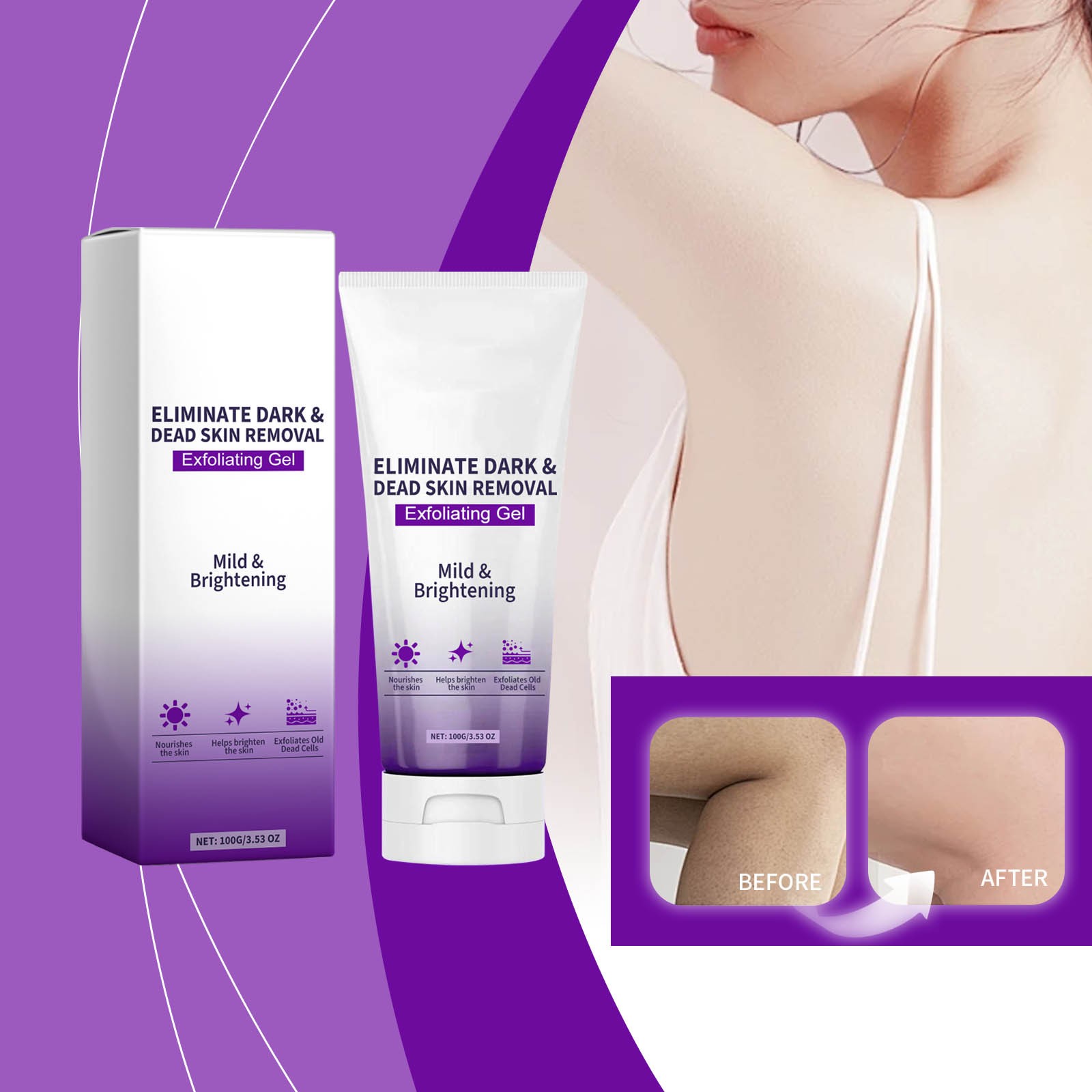 GARENAS Intensive Cleansing Gentle for Skin Exfoliating Gel with Fine