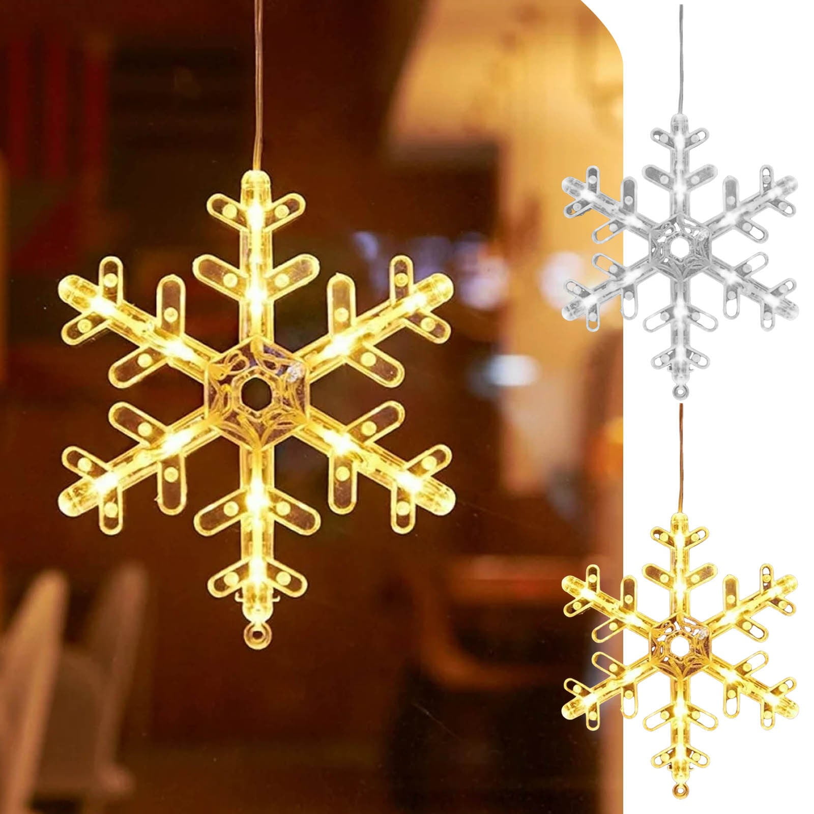 GARENAS LED Christmas Lights Window Decoration Light up Window ...
