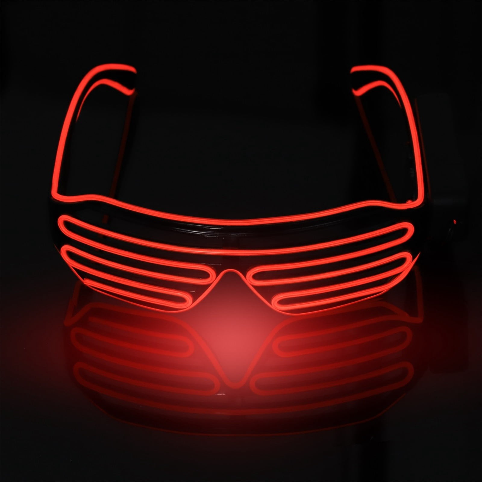 Red Led Goggles GARENAS Light up Neon Led Glasses Glow Flashing Led Sunglasses for ...