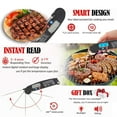 GARENAS Meat Thermometer Probe Digital Grill Instant Read Food Cooking Grill Kitchen BBQ(Black