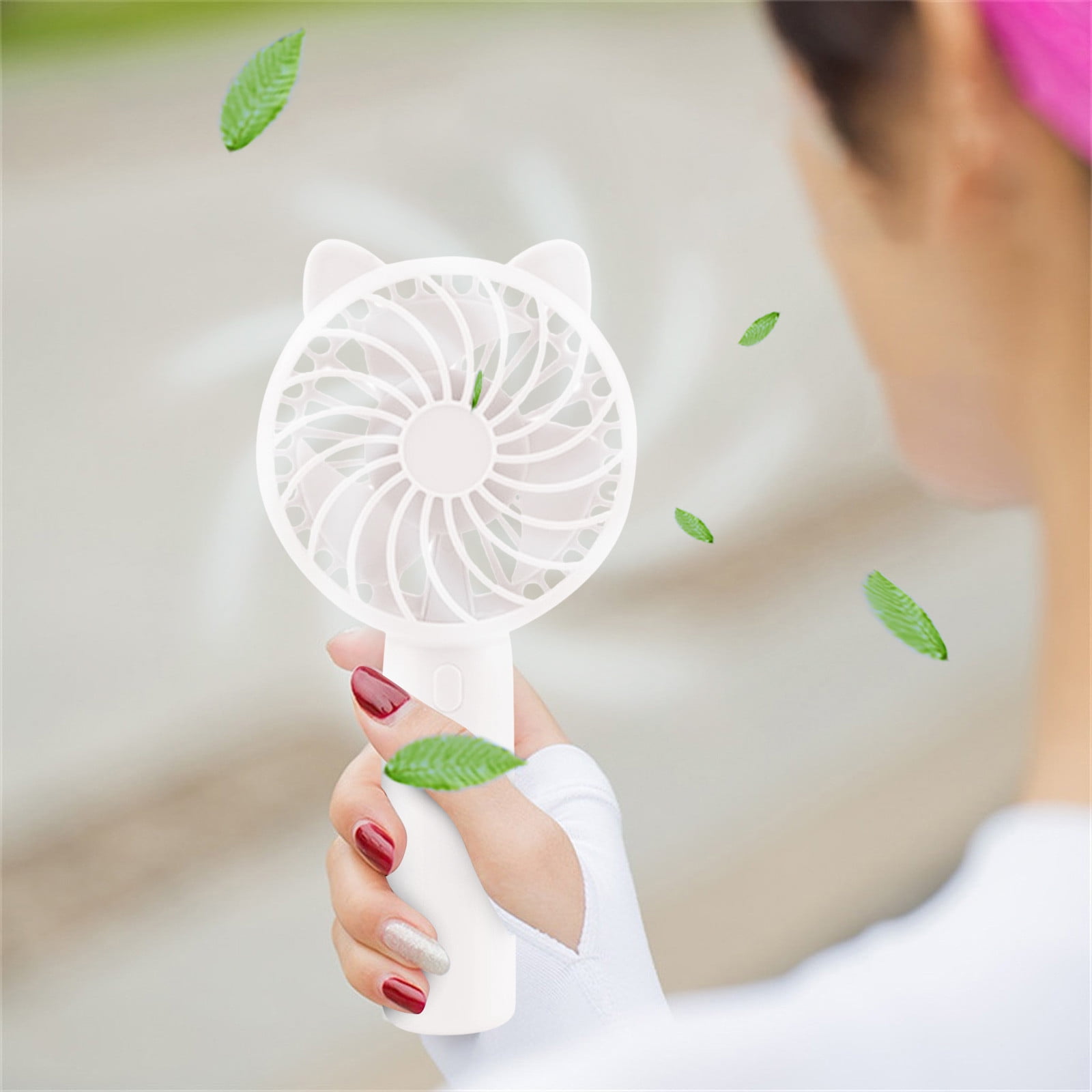 GARENAS Mini Handheld Fan with Adjustable Head Portable Fan USB