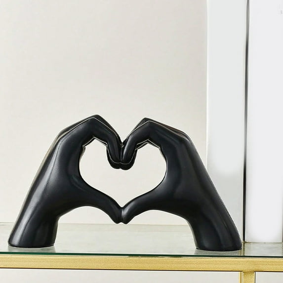 GARENAS Outdoor Decor Surprise Gift Heart Hands Sculpture Decor For Bedroom Living Room Bookshelf Table Modern Love Heart Hands Statues Boho Home Decor Accessories