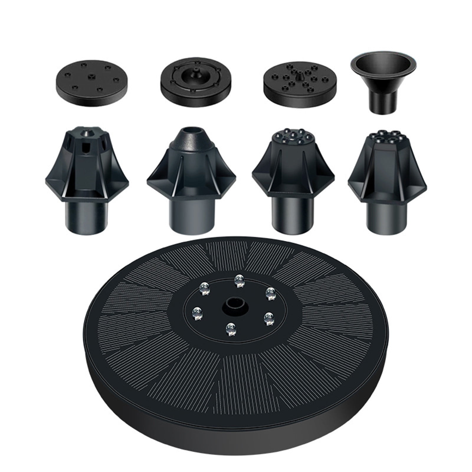 GARENAS Outdoor Solar Powered Bird Bath Water Pump for Pool Garden Aquarium（Black）