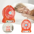 GARENAS Portable Rechargeable LED Light Fan Mini Desk USB Charging Air