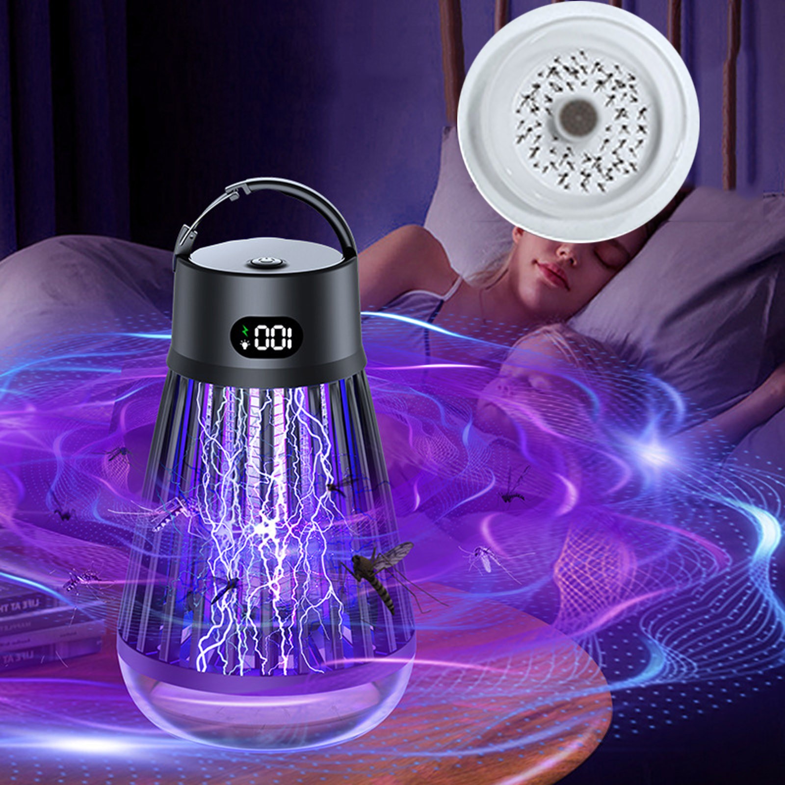 GARENAS Rechargeable Type Trap Electric & Fly Zappers/ Attractant Trap