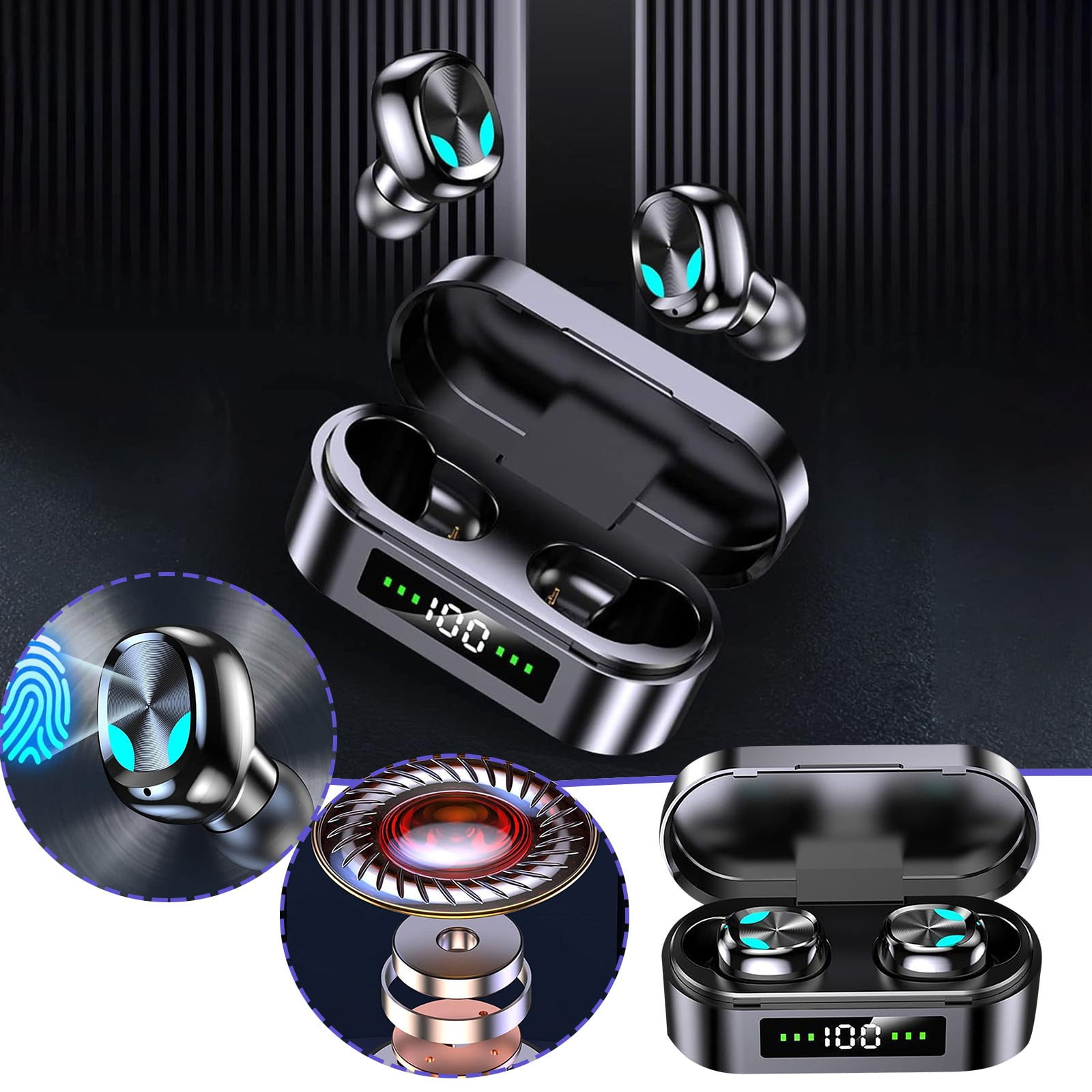 GARENAS S10 Headset Single and Double Battery Display Wireless Headset