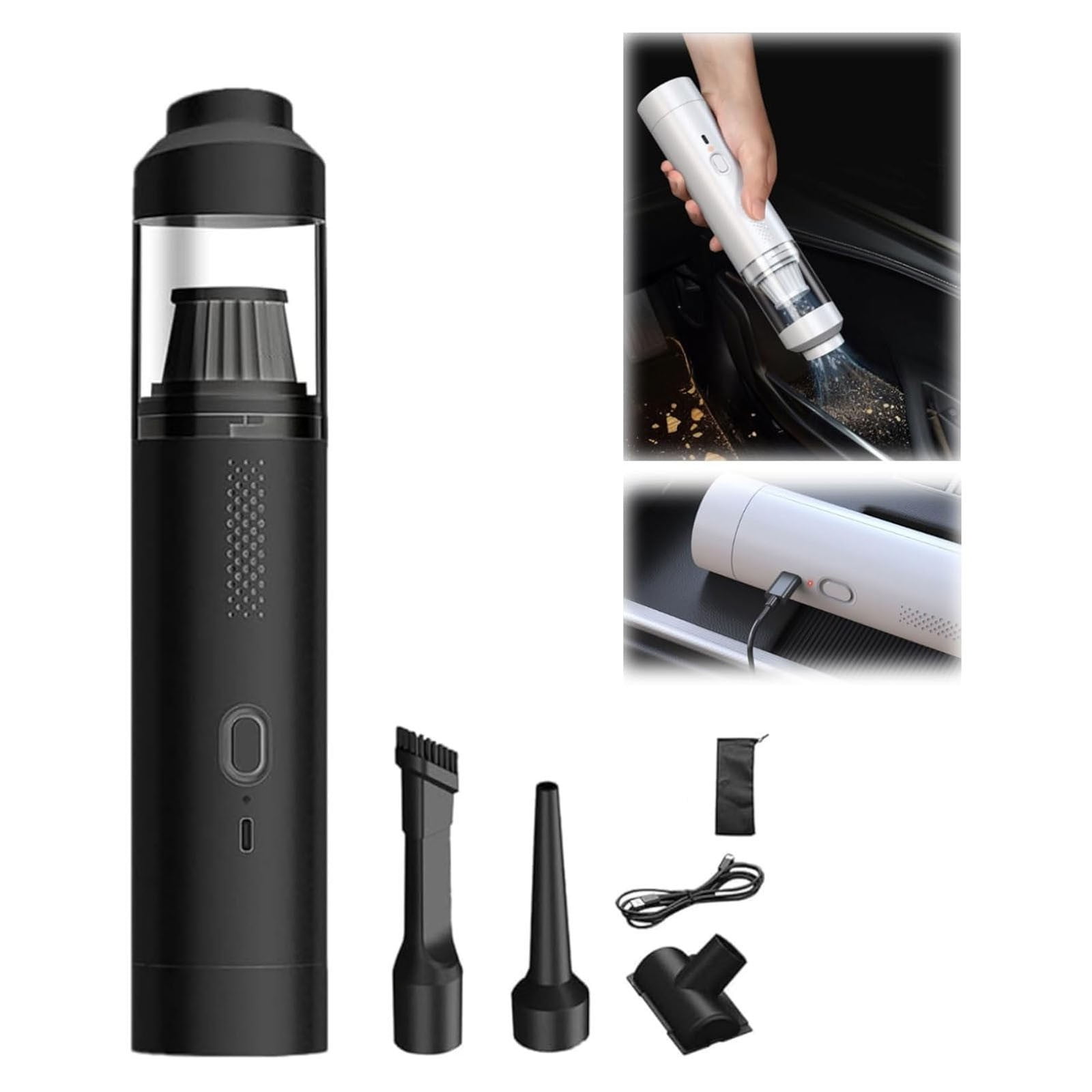 GARENAS Slim Cordless Car Vacuum High Power Mini Vacuum Cleaner