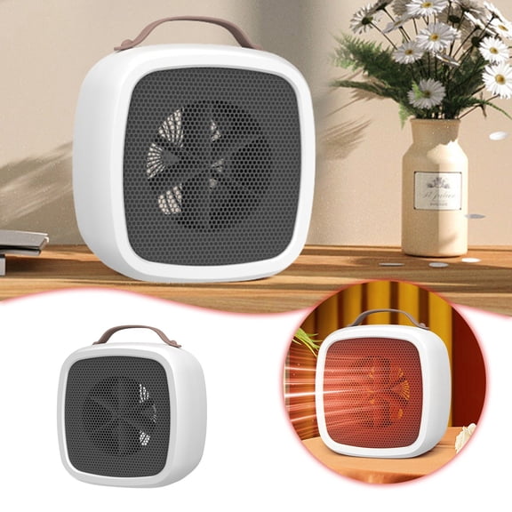 GARENAS Small Household Portable Heater Fast Heating Energy Saving Portable Heater for Dormitory Suitable for Living Room and Home Use(White)