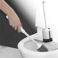GARENAS Soft Soft Glue TPR Hanging Toilet Brush with Base That Does Not