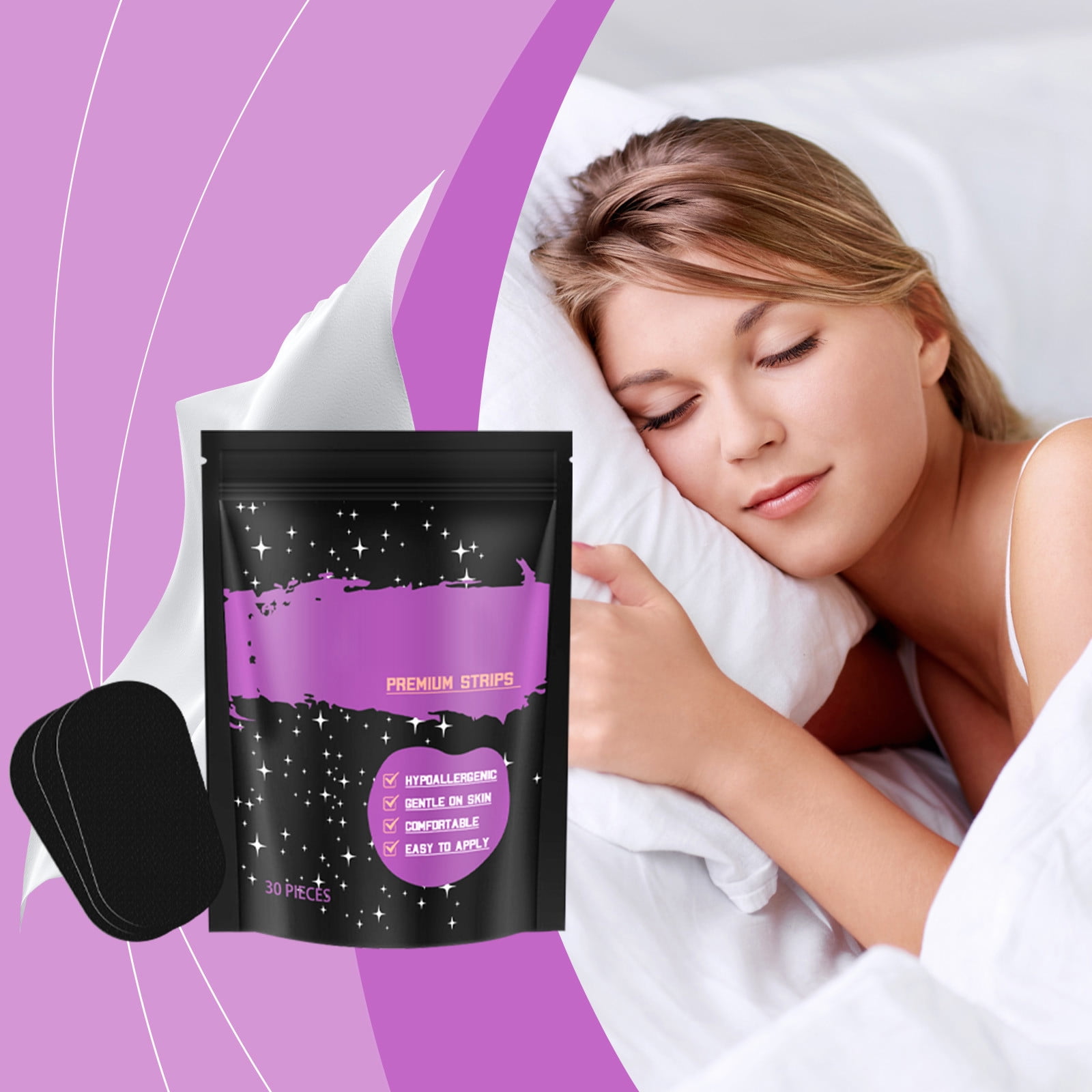 GARENAS Strips Snoring Nasal Breathing Strips for Comfort Sleep Breathe