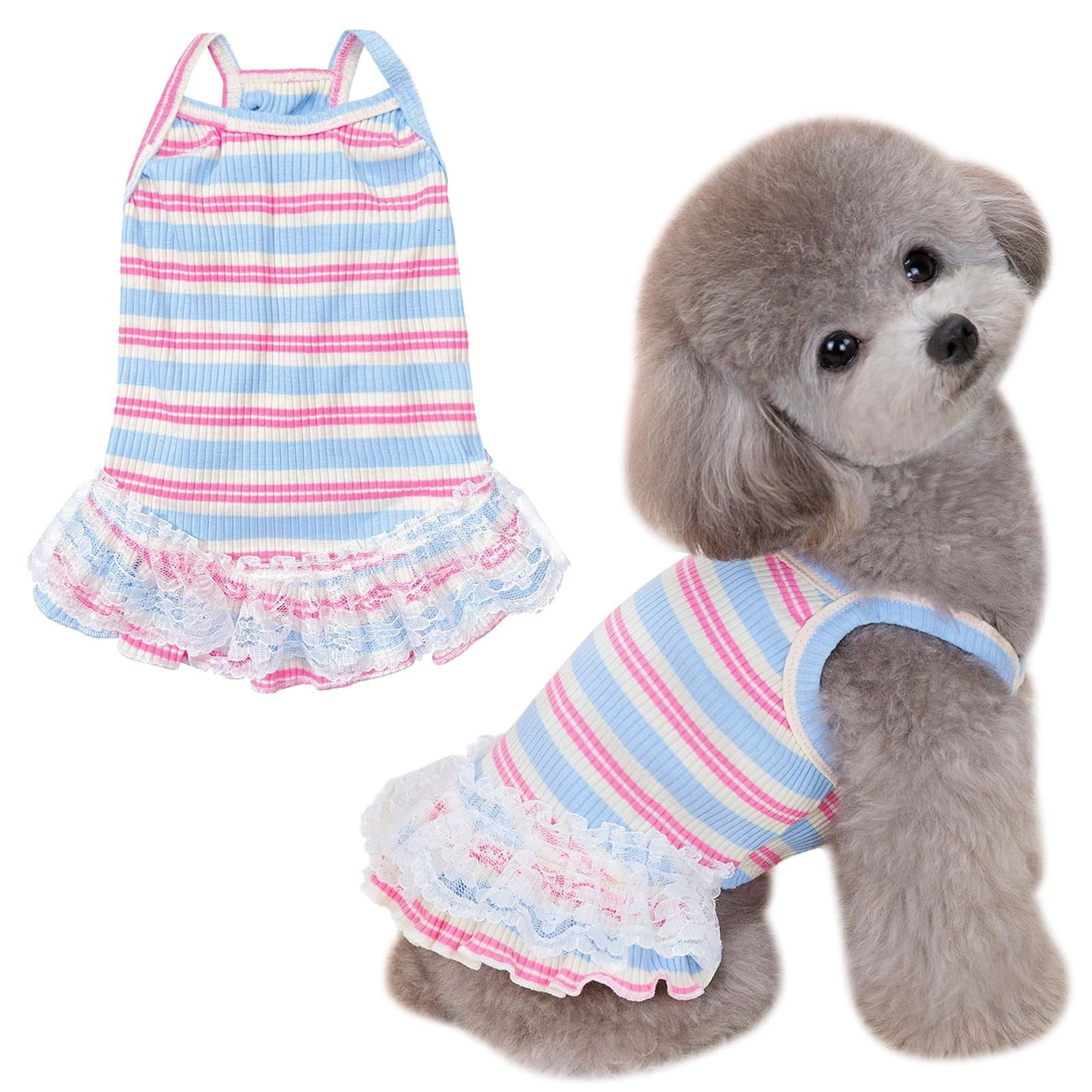 SALLLEE_LUCKY_STORE Sall Dog Cat Boys Girls Plain Cotton Suer Puppy