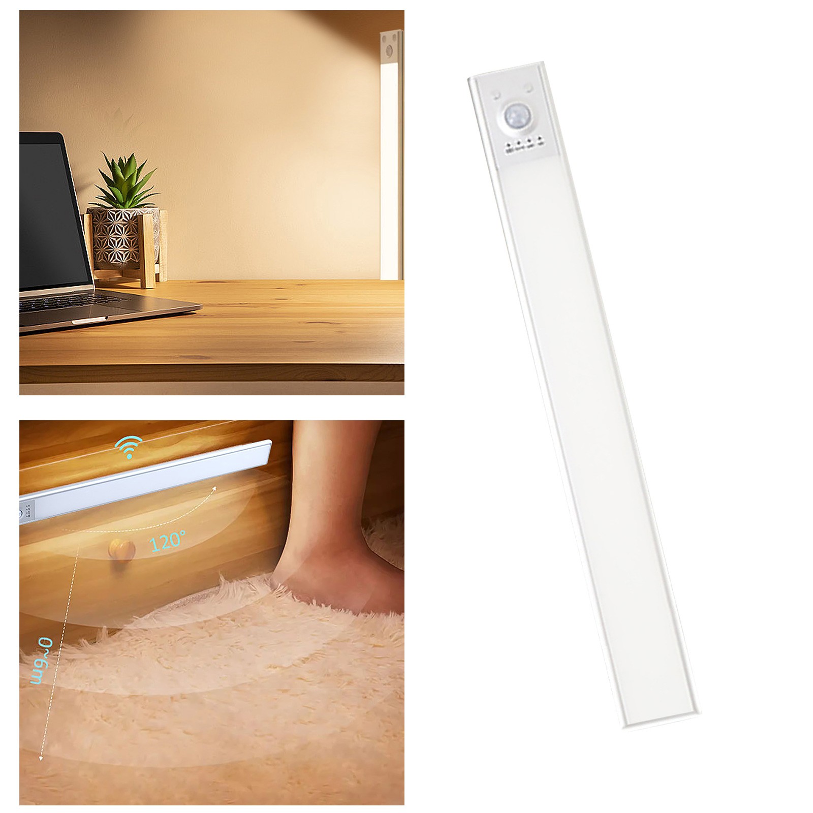 GARENAS Under Light LED Motion Sensor Light Indoor 3 Color