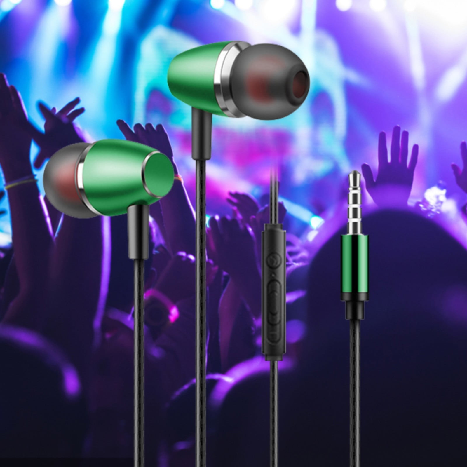 GARENAS Wired Earbuds with Microphone and Volume Control in Ear