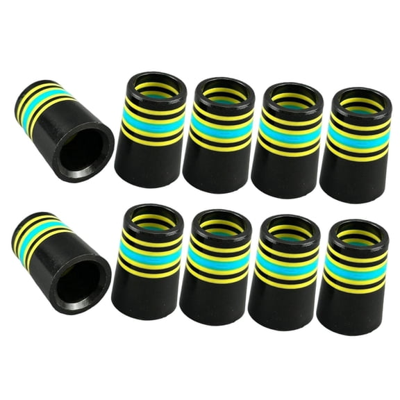 GARENDE 10 Pieces Golf Club Ferrules Accessory Durability Replace Golf Iron Ferrules Yellow Blue
