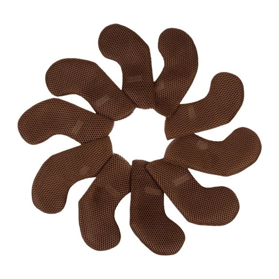 GARENDE 10Pcs Golf Iron Head Covers Sports Fashion Lightweight Golf Club Head Covers Dark Brown