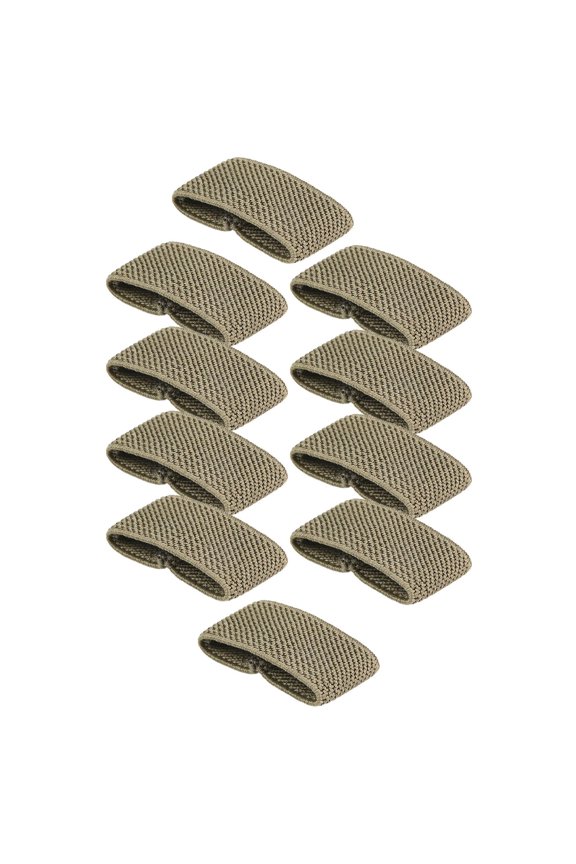 10x Elastic Belt Keepers Strap Retainer Band for Pants Belt Nylon Belt Loops Green