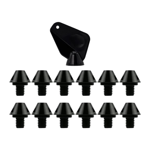 GARENDE 12Pcs Rugby Shoes Studs Soccer Shoe Spikes Stable Turf M6 Firm Shoes Spikes Football Boot Spikes for Competition Height 8mm