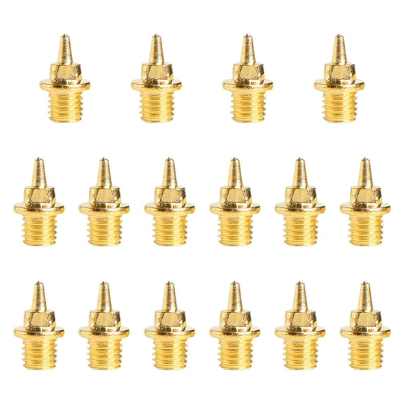 GARENDE 16 Pieces Replacement Spikes for Track Shoes 7 mm for Short Distance Running Gold Short Nails