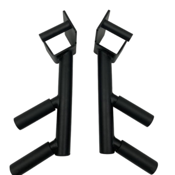 GARENDE 2 Pack Heavy-duty Press Bar Attachments for Power Rack Dip Stands with Ergonomic 3 Cylinder Grips for Triceps Chest Workouts
