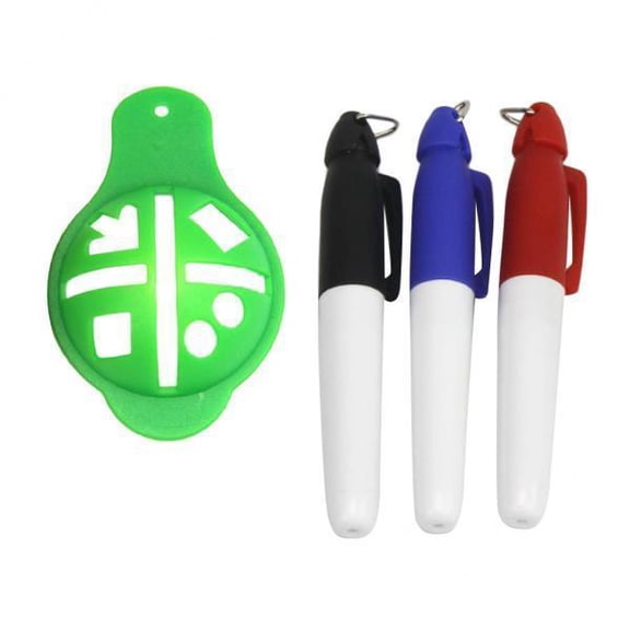 GARENDE 2xGolf Ball Liner Marker Line Drawing Alignment Tool with 3 Markers Pcs