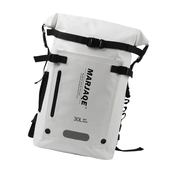 GARENDE 30 Liters Swimming Backpack Dry Bag for Snorkeling Rafting Multi Compartment White