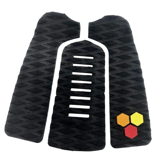 GARENDE 3Pcs Surfboard Traction Pads Professional Multipurpose EVA Deck Traction Pad Black