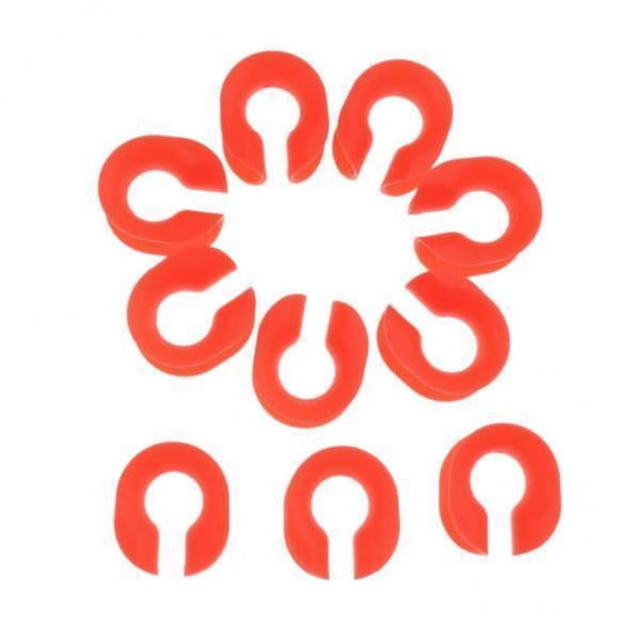 GARENDE 3X 10 Pieces Reminder Rope Protection Sleeve Cover Buckle Outside Orange