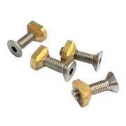 GARENDE 4 Pieces Surfboard Fin Screws No Tool Needed Universal Paddleboard Fin Screw M6 Brass