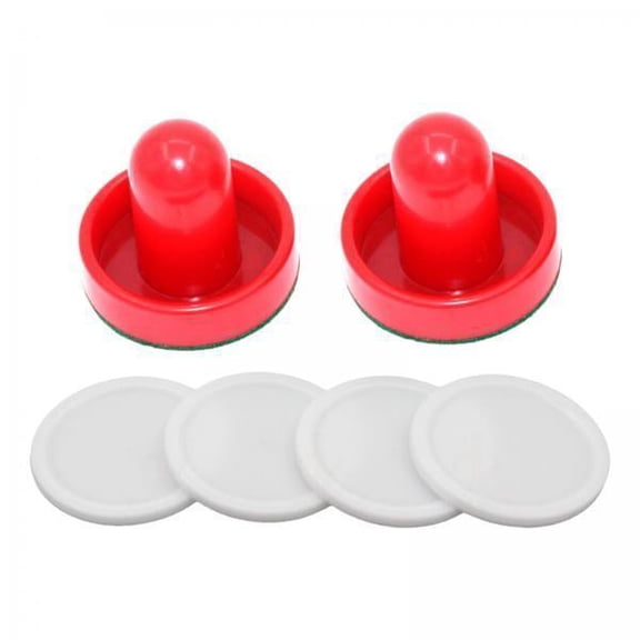 GARENDE 4xAir Hockey Paddles Accessories 2x Air Hockey Pushers and 4x Air Red Putter
