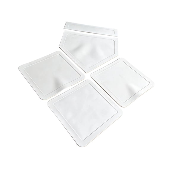 GARENDE 5 Pieces Sports Baseball Base Set with Home Plate Exercise Throw Down Rubber Bases for Backyard Softball Indoor Outdoor Field White