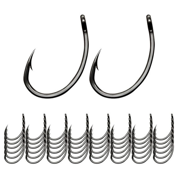 GARENDE 50Pcs Barb Curved Fly ing Hooks Equipment Fly Tying Hooks for Trout Bass 14.4mmx24.1mm