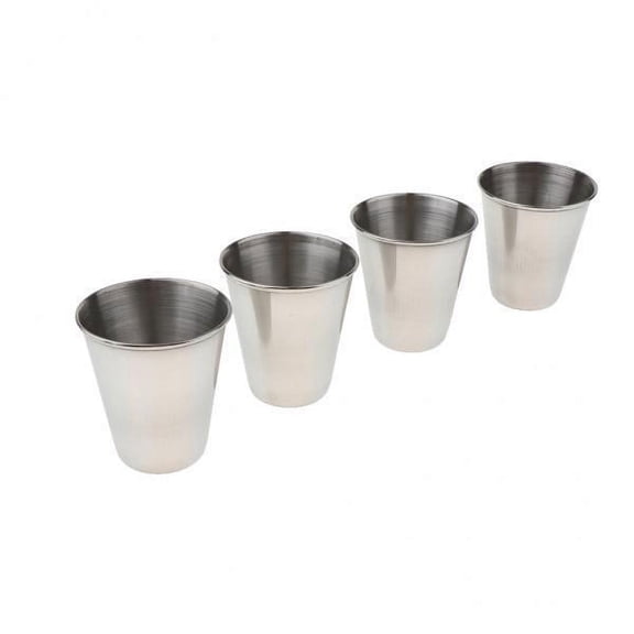 GARENDE 5x4 Pcs Outdoor Stainless Steel Hiking Camping Portable Water Cups 70ml 5 Pcs