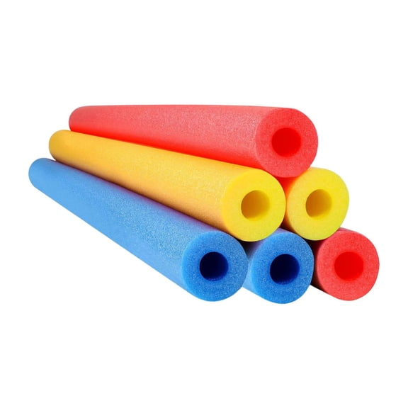 GARENDE 6 Pieces Floating Pool Noodles Reusable 59 inch for Summer Exercise Fun Game 6pcs 3 Colors