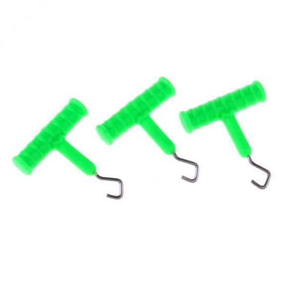 GARENDE 6x3pcs Hook Knot Tool Knot Hook Puller Carp Fishing Rig Terminal Tackle Green