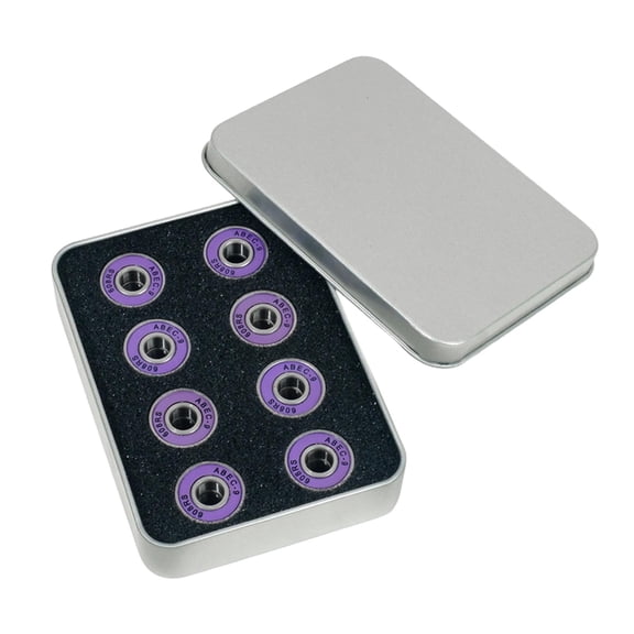 GARENDE 8 Pieces Double Row Roller Skate Bearings Sturdy Replace for Sports Supplies Purple