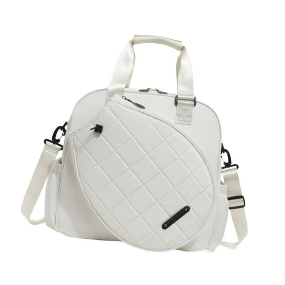 GARENDE Adult Tennis Bag for Men Women Sport Bag Large for Pickleball Tennis Handbag White