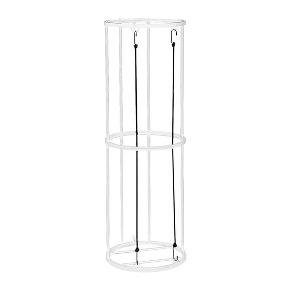 GARENDE Ball Storage Rack Display Stand Metal Vertical Ball Rack for Gyms Rooms Home White 2 Layers
