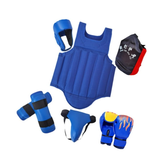 GARENDE Boxing Protective Gear Set Breathable for Martial Arts Kick Boxing Taekwondo Blue S