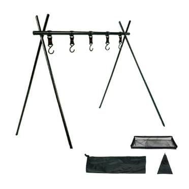 GARENDE Camping Storage Shelf Black Folding Storage Shelf for Camping Kitchen Garage C