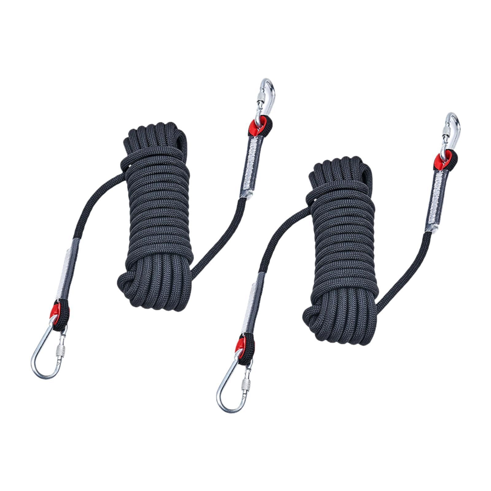GARENDE Climbing Rope, Parachute Rope, Outdoor Accessory Wear Resistant Compact with Buckle Static Rock Climbing Rope Rappelling Rope 20 M