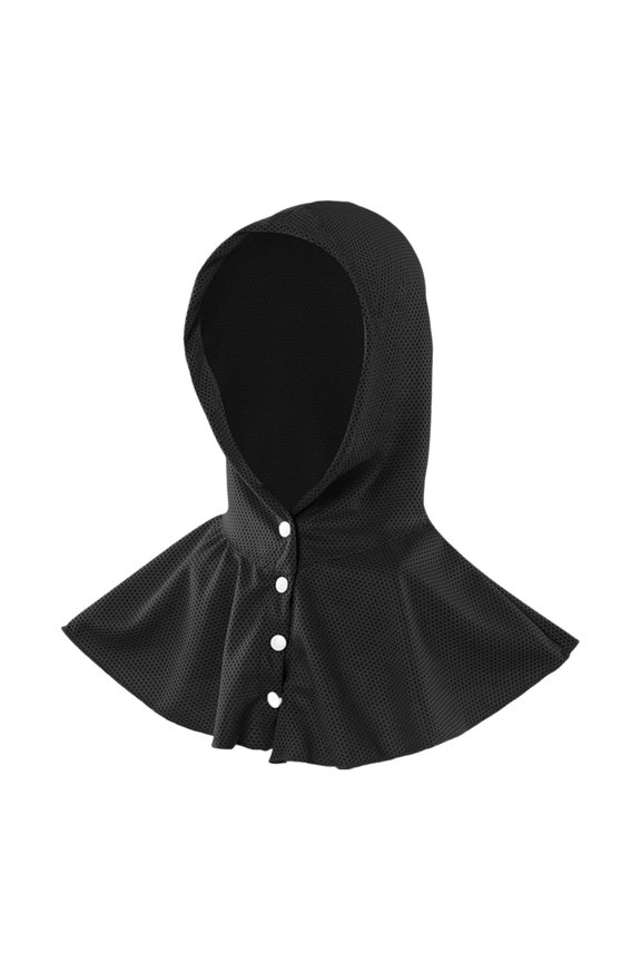 Cooling Hoodie Towel Breathable Fashion Wrap for Running Cycling Hiking Black